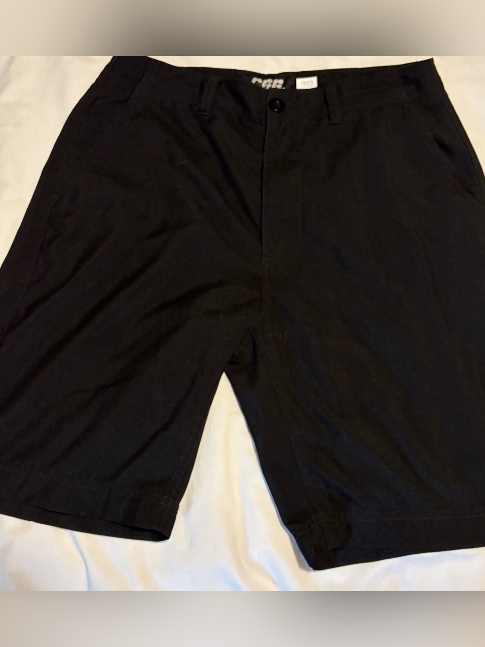 CSG Men’s 34 Flat Front Chino Shorts Black